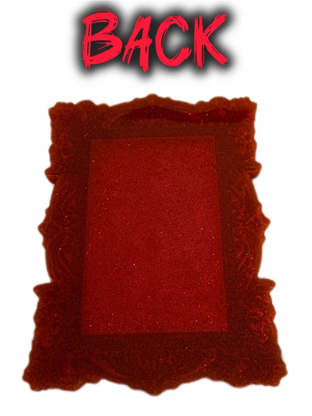 Handmade Resin Mini Photo Frames - Red & Black Ornate Set - Crafting Supplies